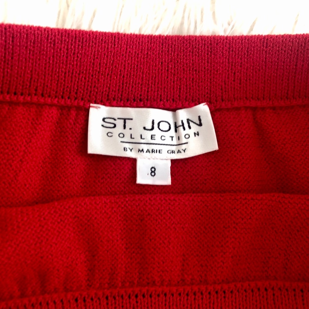 St. John Collection by Marie Gray red suit - Picture 5 of 5